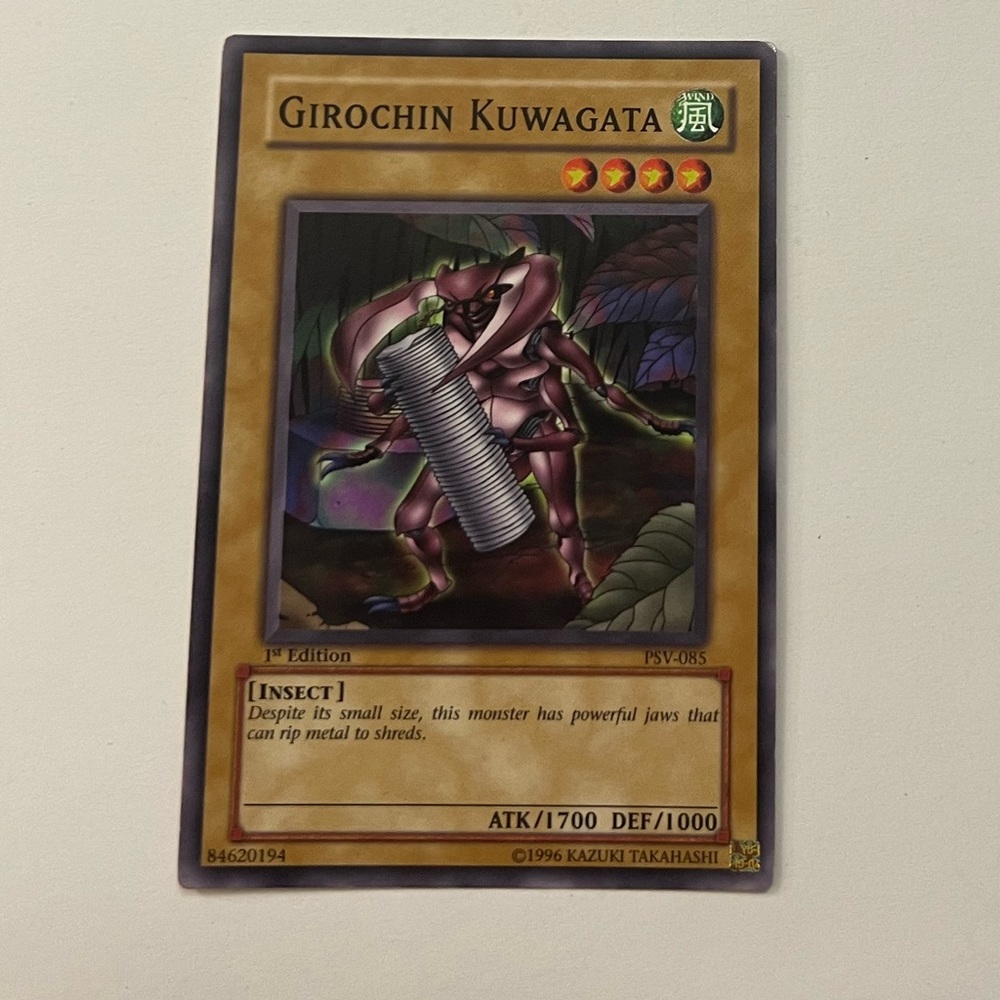 Yu-Gi-Oh 1st Edition Girochin Kuwagata Card